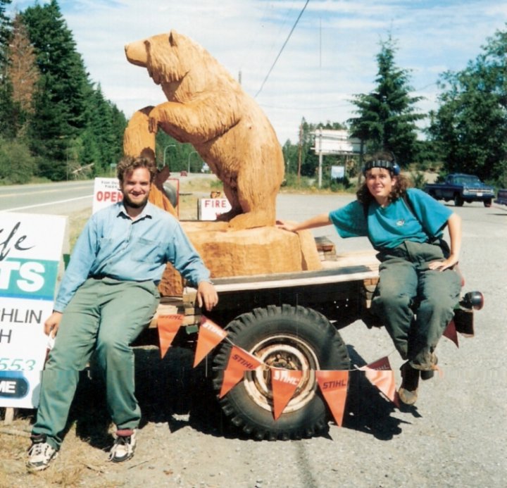 Big 5-feet Tall Leaning Bear