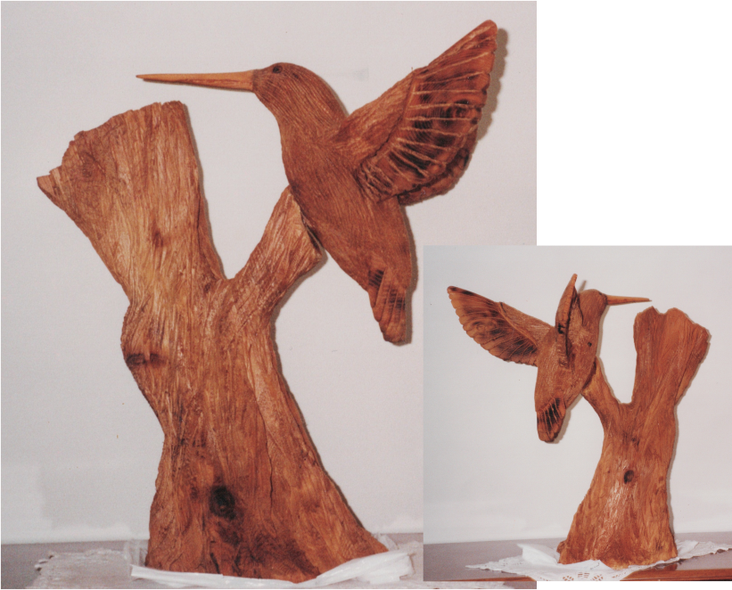 24-inch Tall Cedar Hummingbird