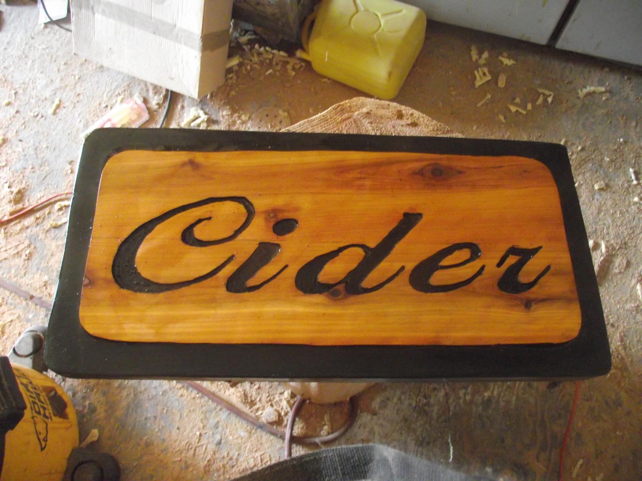 Cider - 20 Inches Wide And 10 Inches Tall: Sign for Mini Horse Cider.