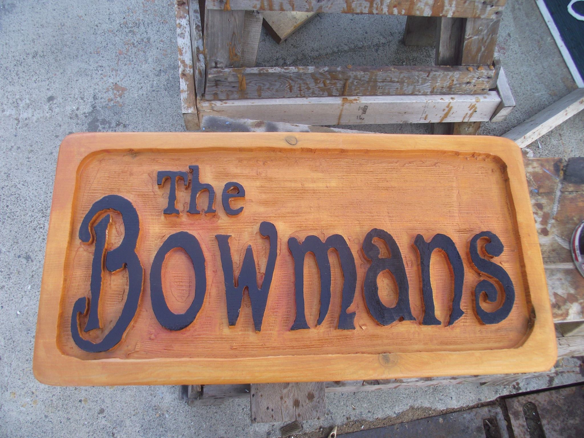 The Bowmans - 20 Inches Wide And 10 Inches Tall: Elegant Wooden Wedding Sign.